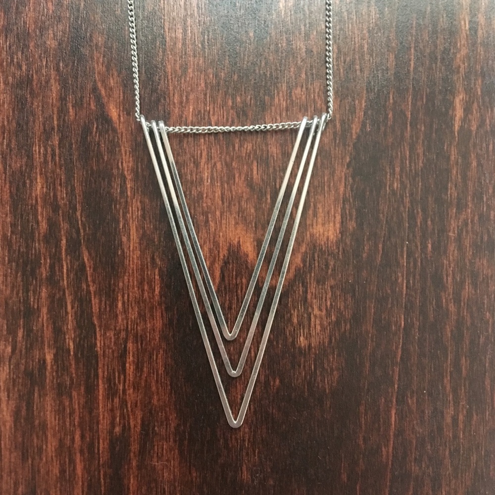 Layered Triangle Necklace.